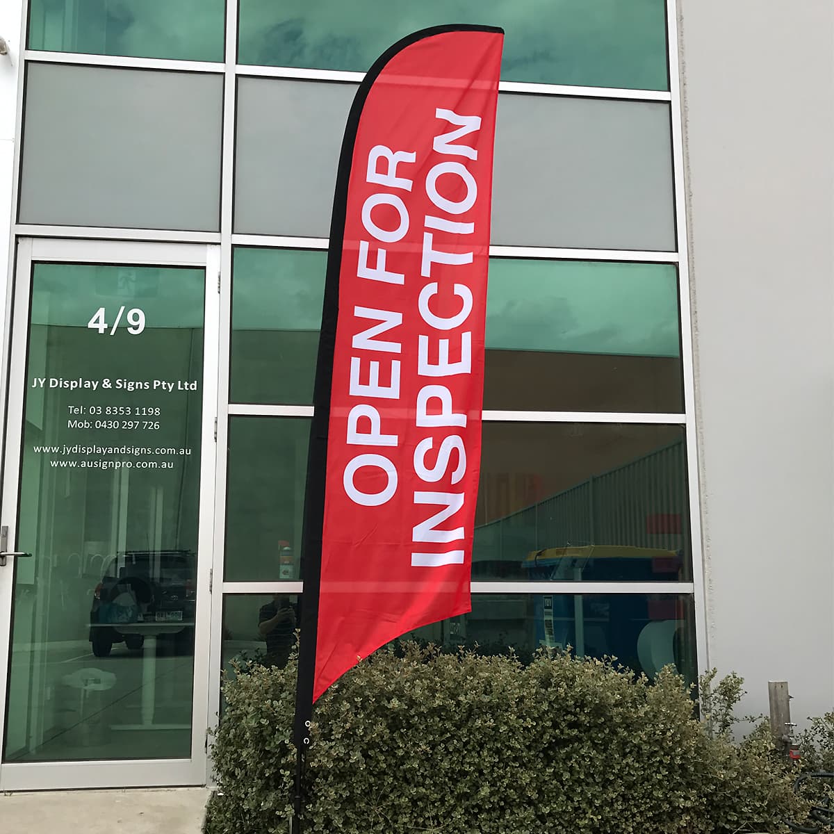 Open for inspection flag banners